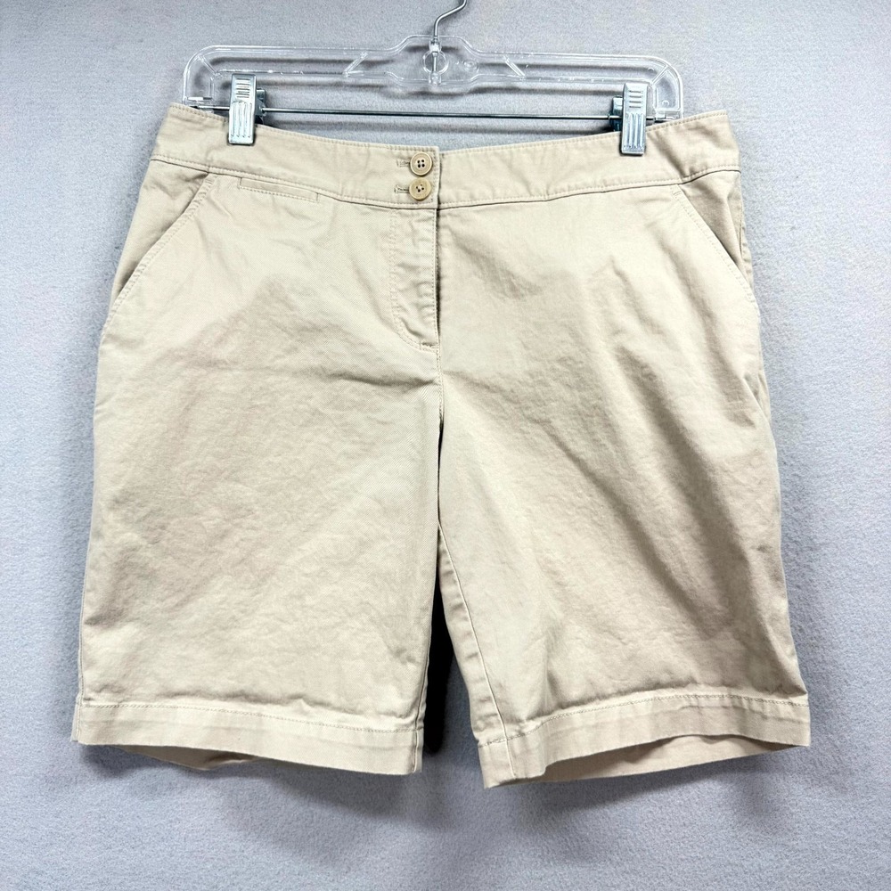 Tommy Bahama Chino Shorts Womens 6 W32* Beige Stretch 8" Hiking Outdoor Golf